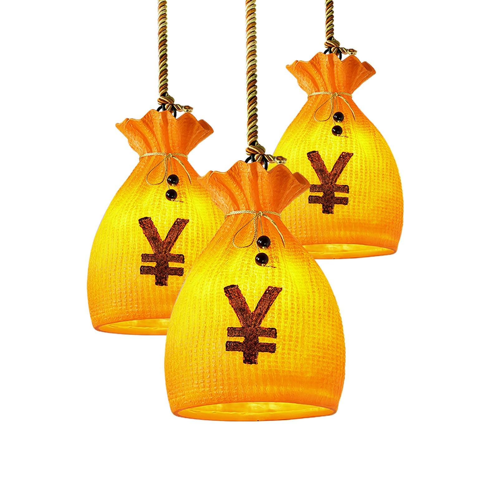 Prosperity Pouch Resin Pendant Lamp - Cueteks