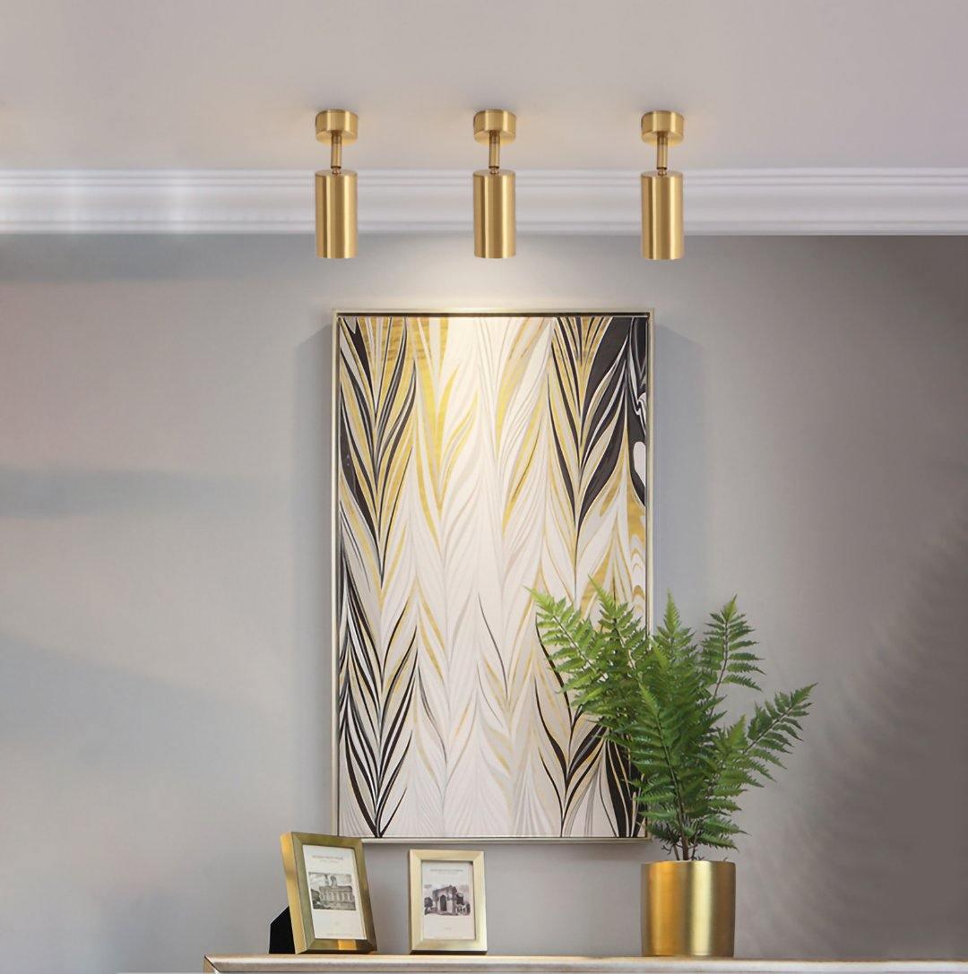 Cylinder Brass Series Ceiling Lamp - Cueteks