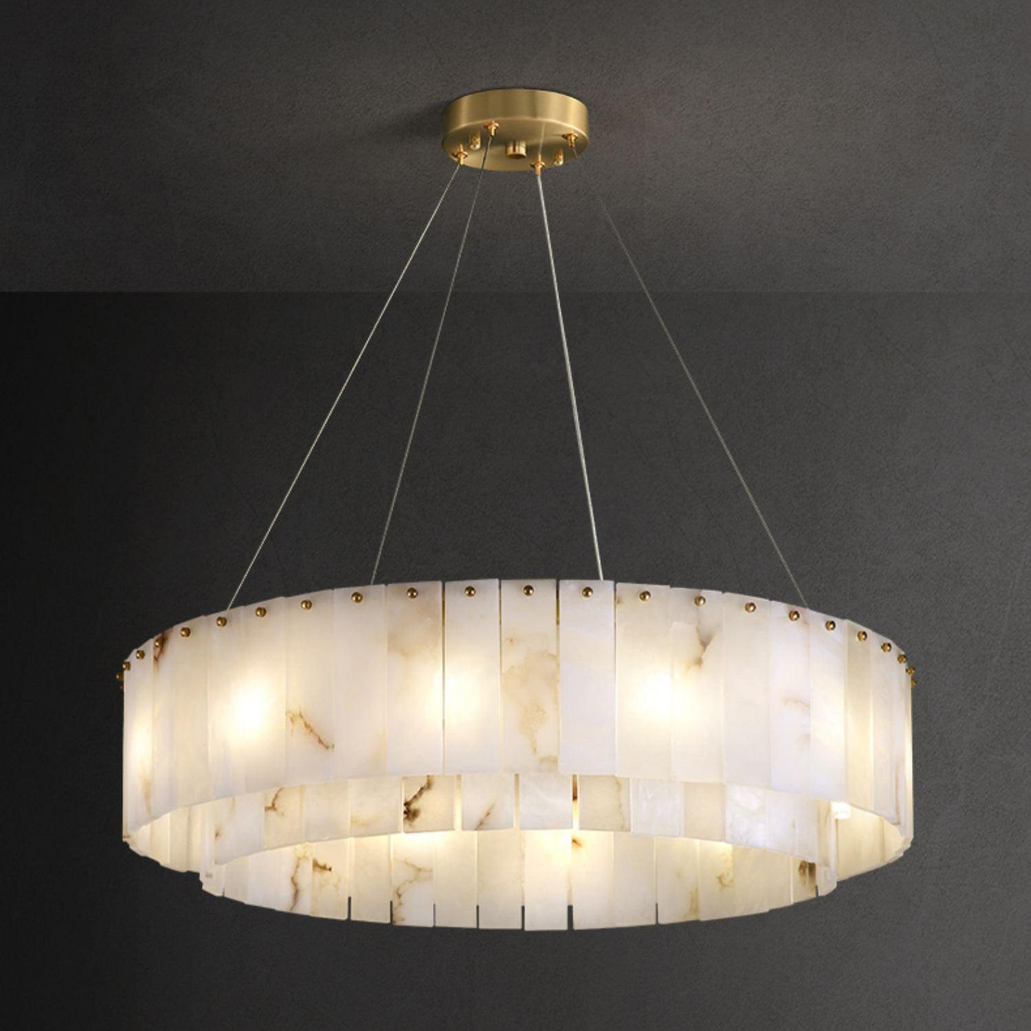 Rock Alabaster Chandelier - Cueteks