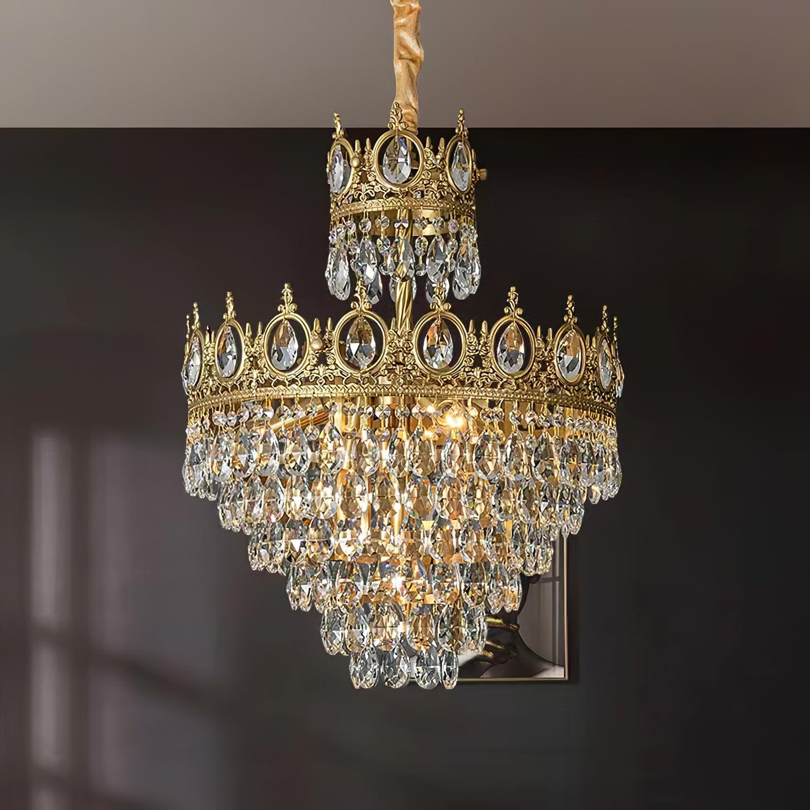 Vintage Crystal Chandelier - Cueteks