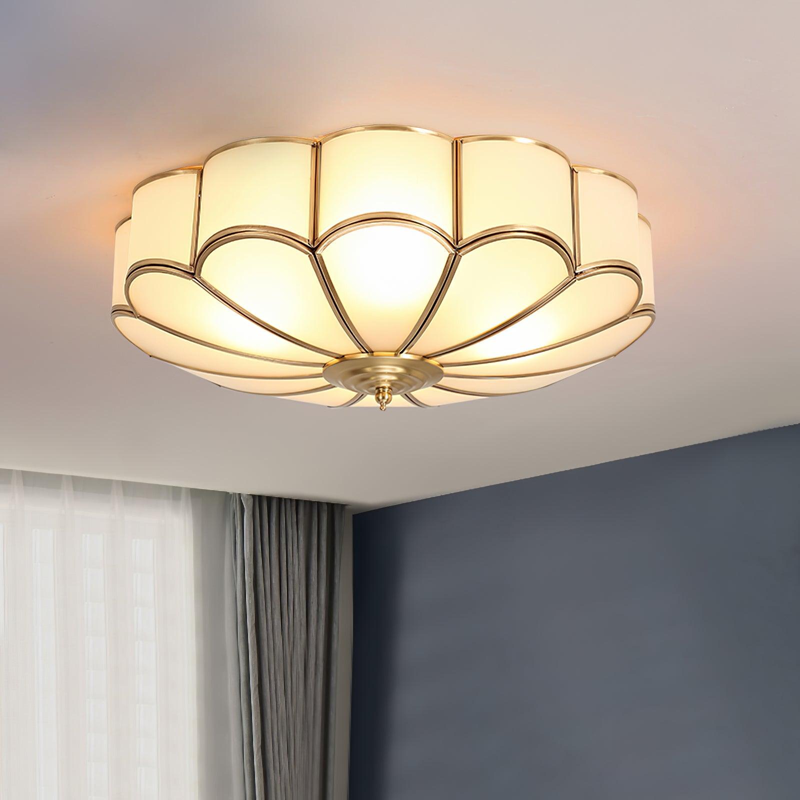 Flower Shape Glass Recessed Ceiling Light - Cueteks