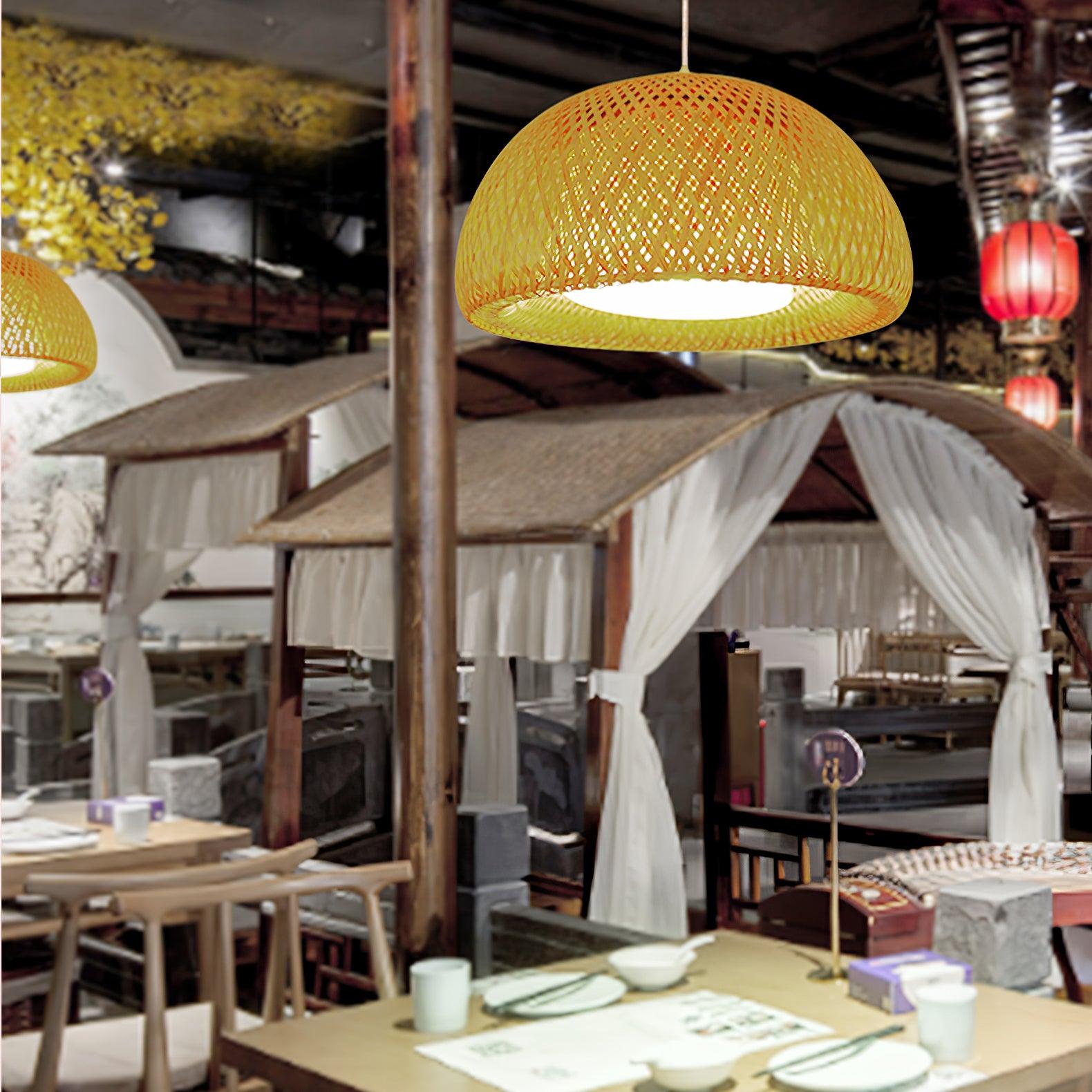 Zenith Bamboo Pendant Light - Cueteks