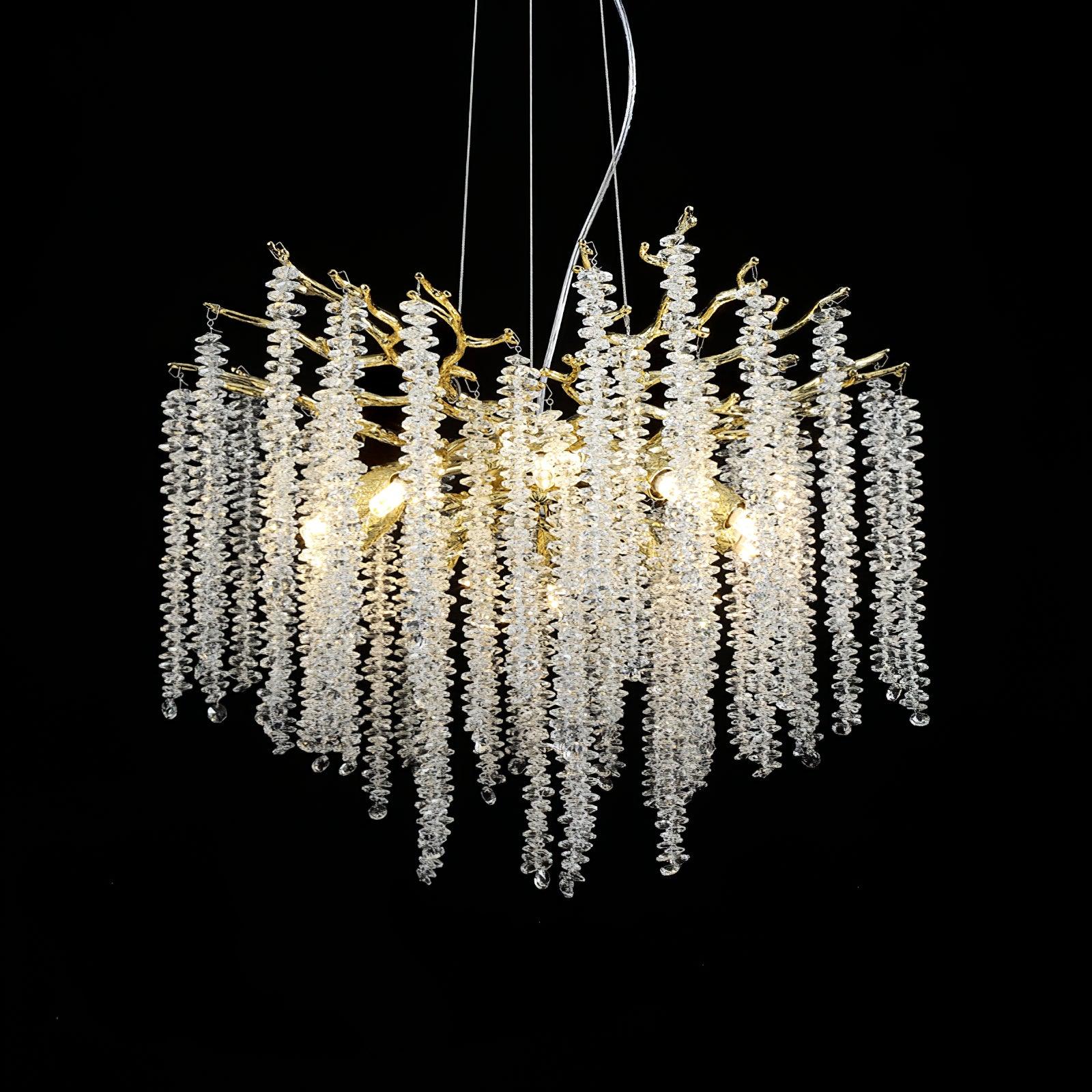 Wisteria Flower Crystal Chandelier - Cueteks