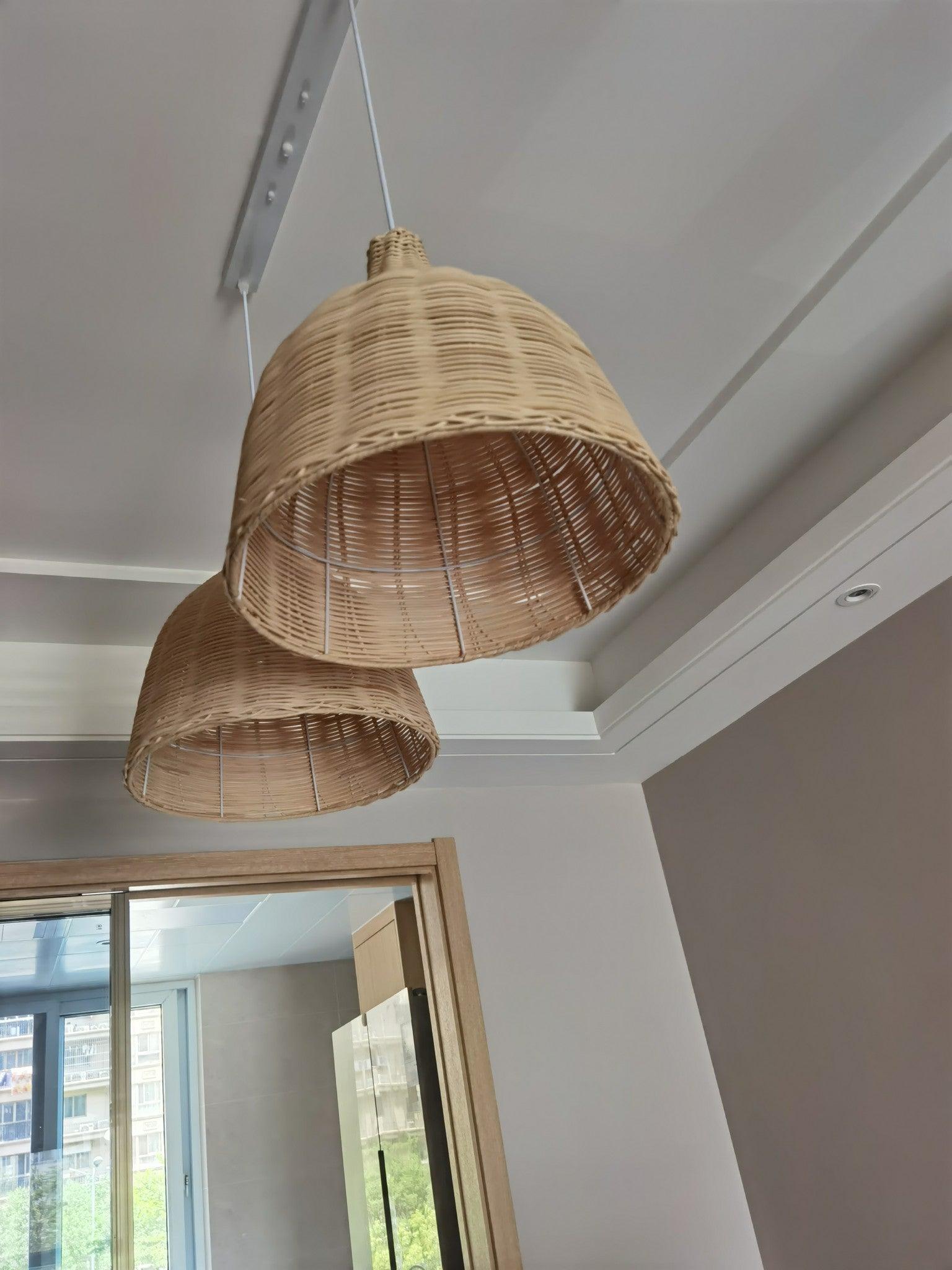 Rattan Pandent Light - Cueteks