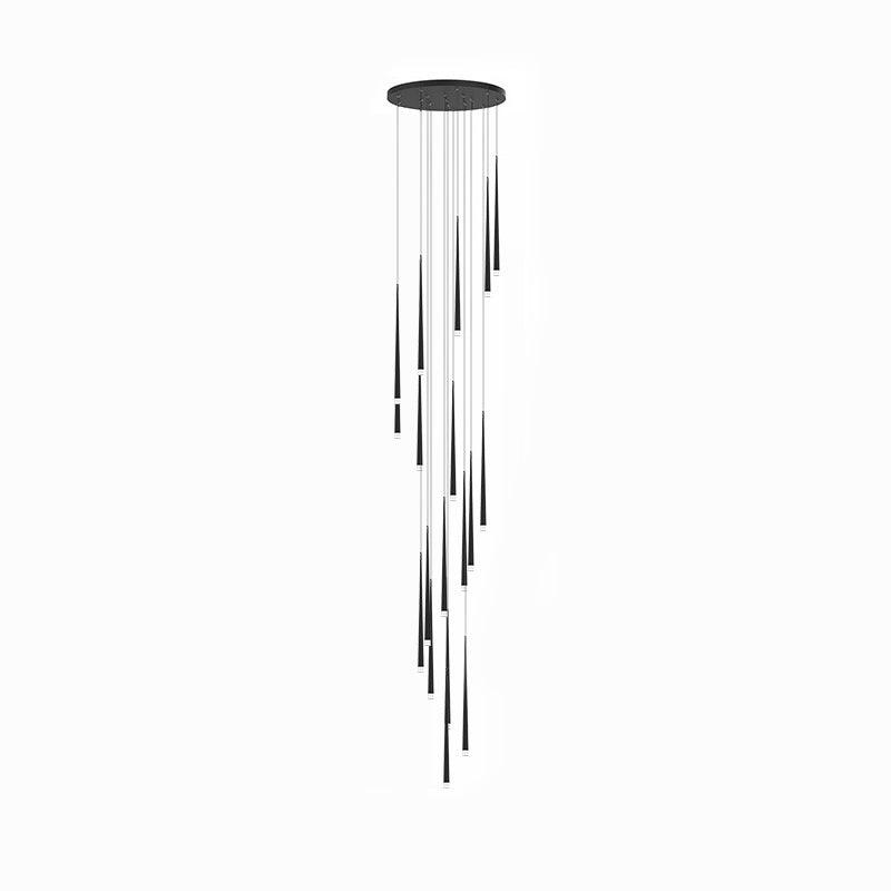 Round-canopy Slender Cone cascade shown for the eighteen-light version with 60 cm tubes
