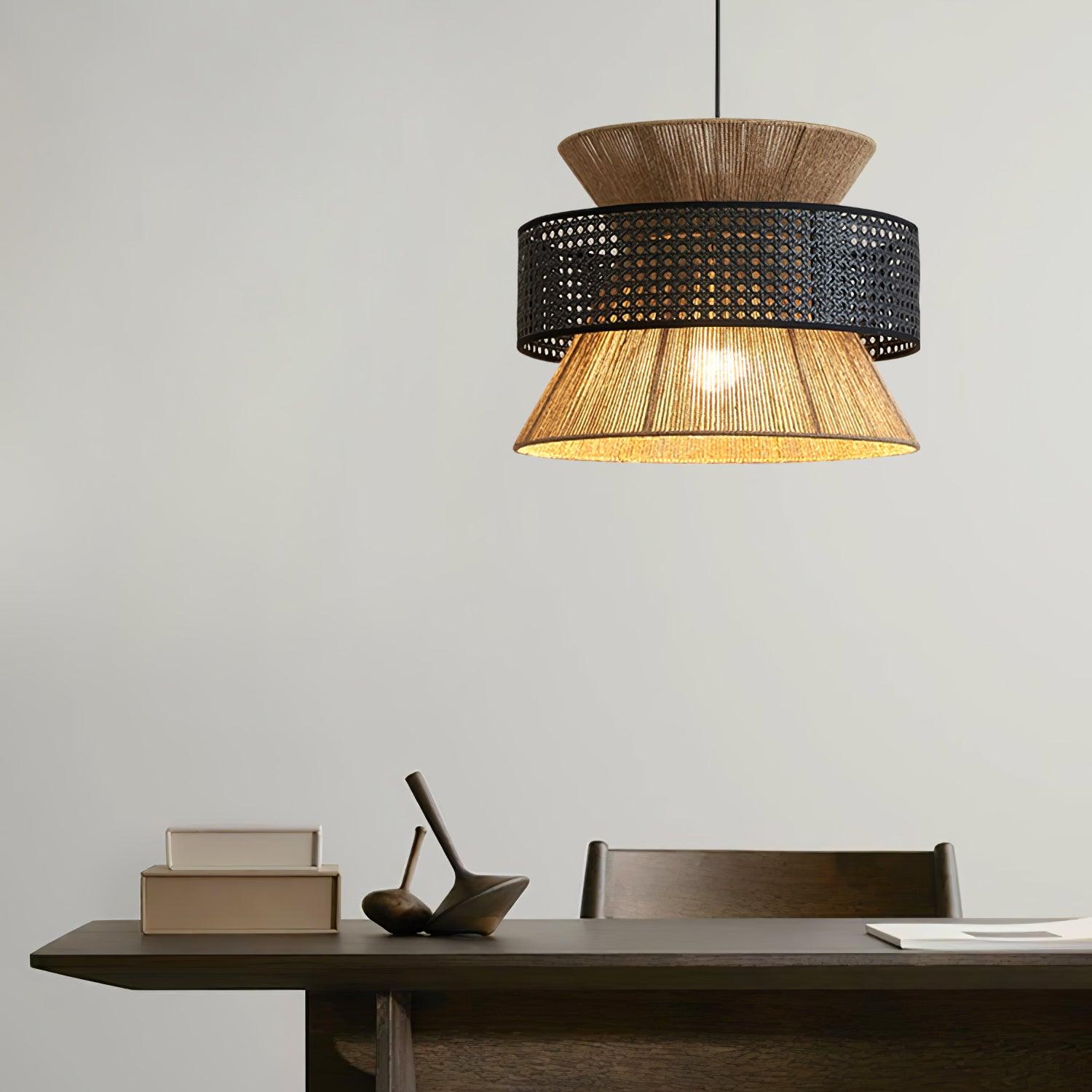 Rattan Bamboo Pendant Lamp - Cueteks