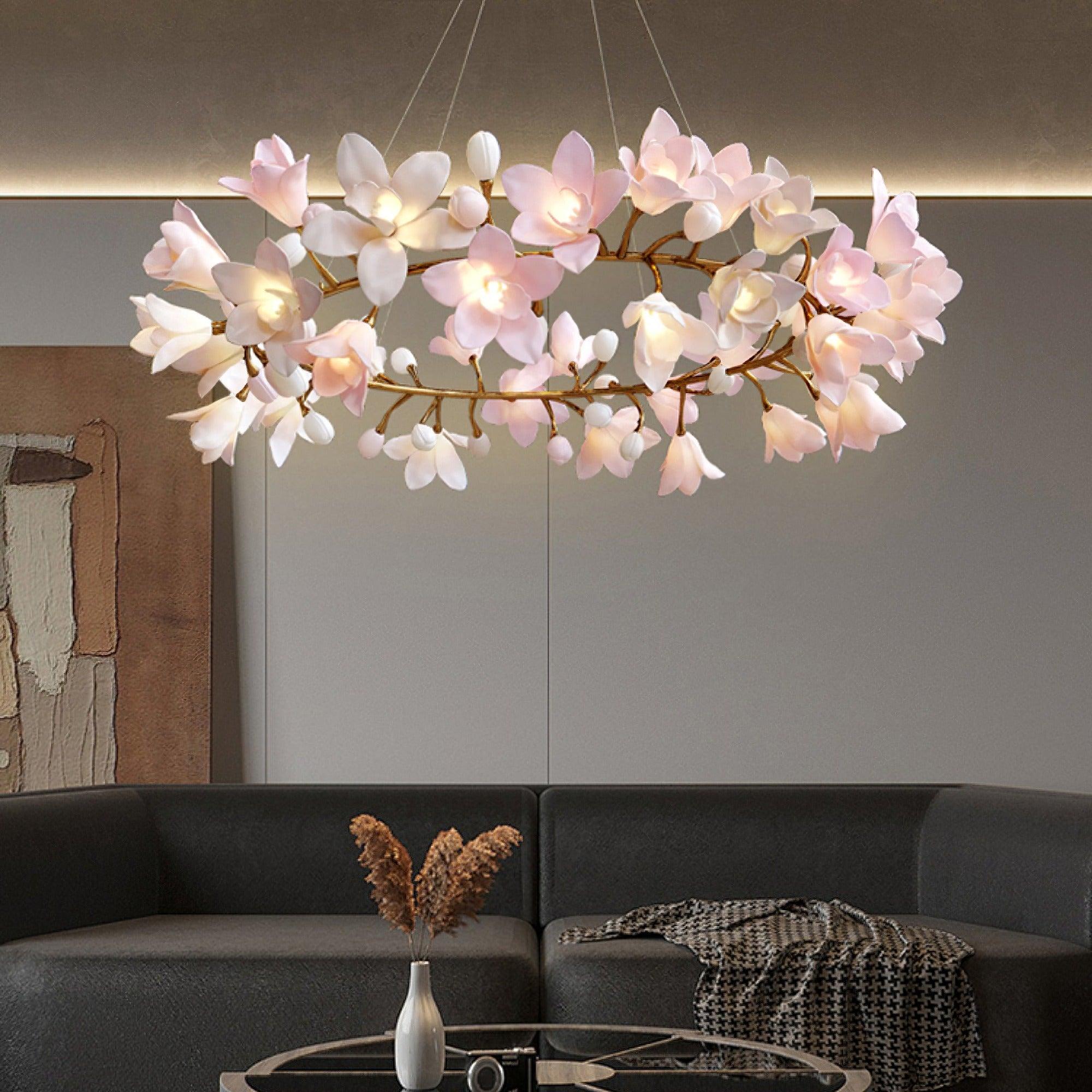 Circular Blossom Chandelier - Cueteks