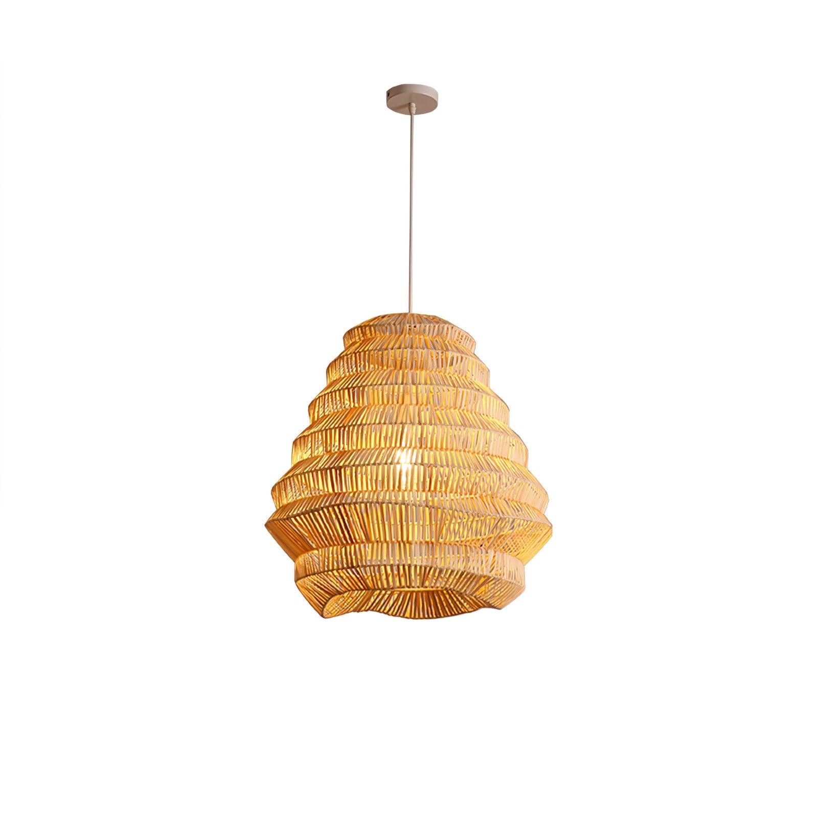 Bamboo Spiral Pendant Lamp - Cueteks