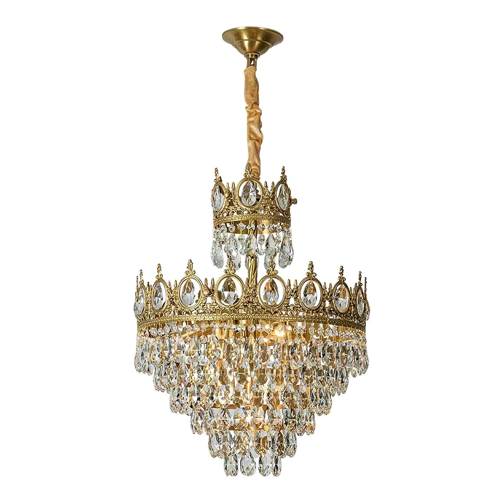 Vintage Crystal Chandelier - Cueteks