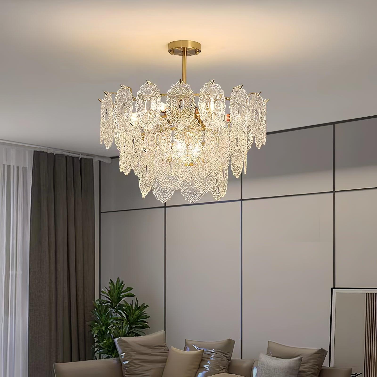 Wave Glass Chandelier - Cueteks