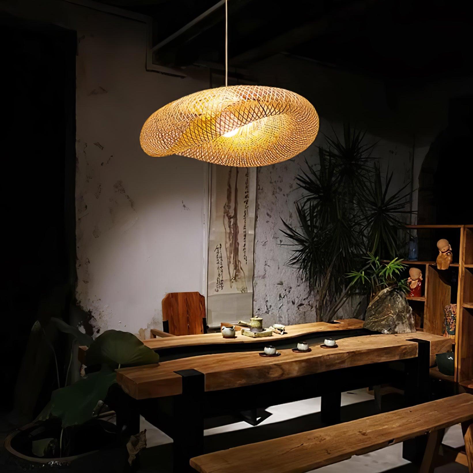Bamboo Weaving Pendant Lamp - Cueteks