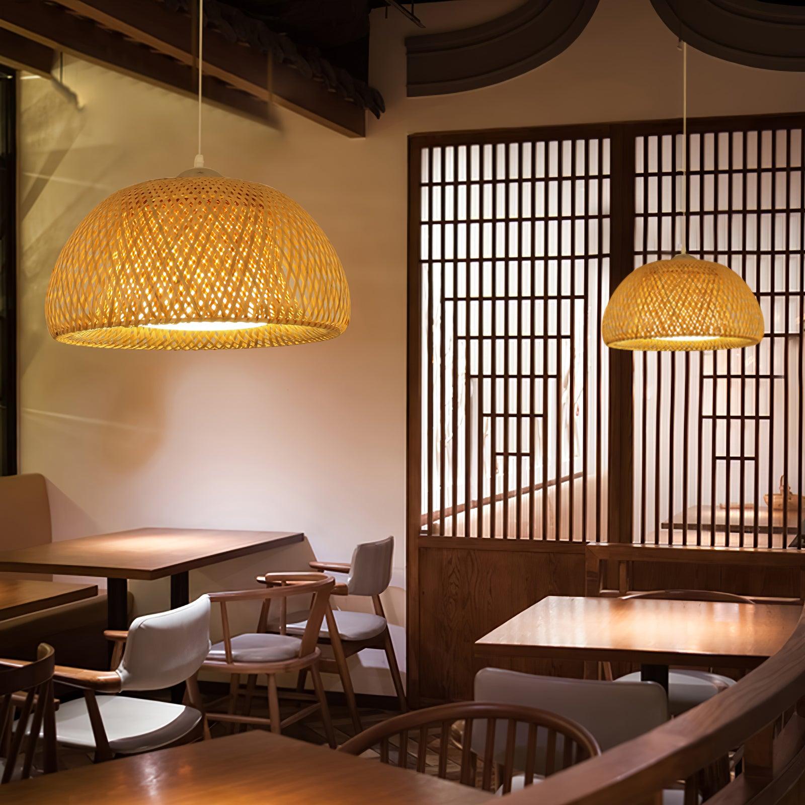 Zenith Bamboo Pendant Light - Cueteks