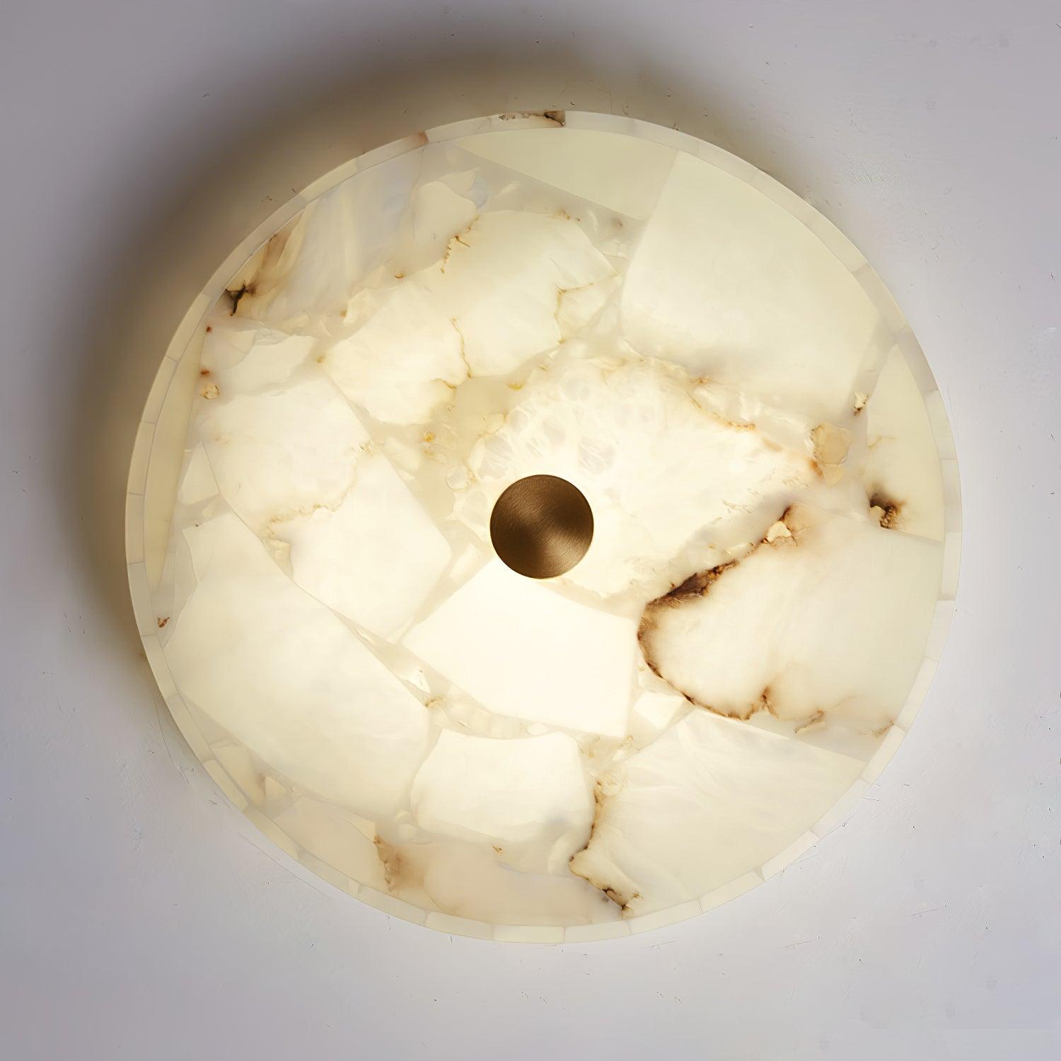 Round Alabaster Ceiling Lamp - Cueteks