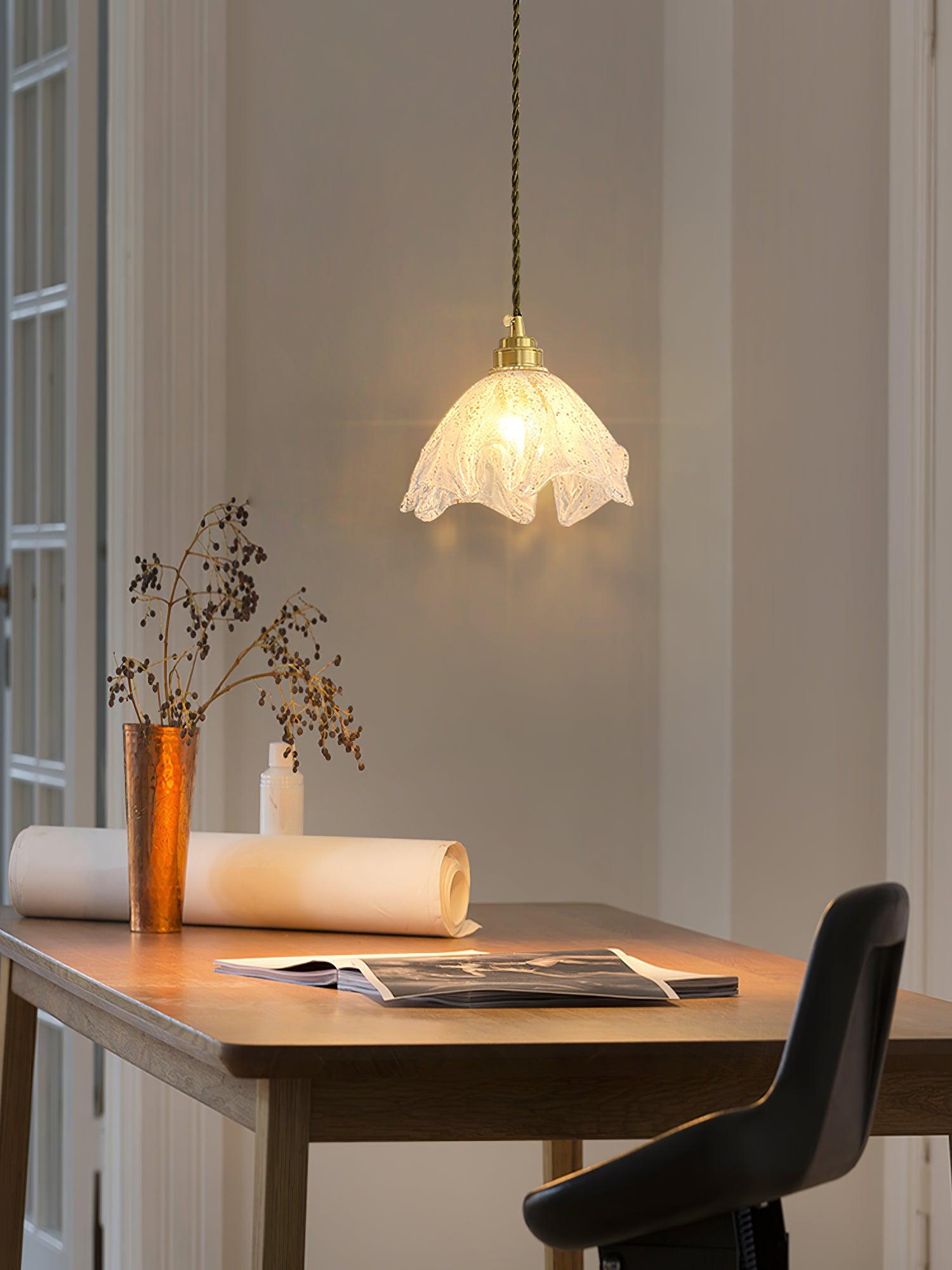 Lotus Crystal Small Pendant Light - Cueteks