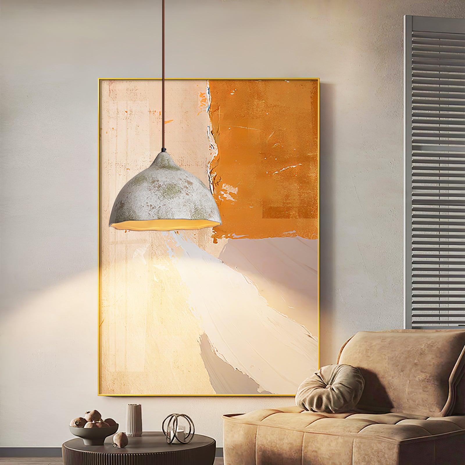 Pear Shape Ceramic Pendant Light - Cueteks