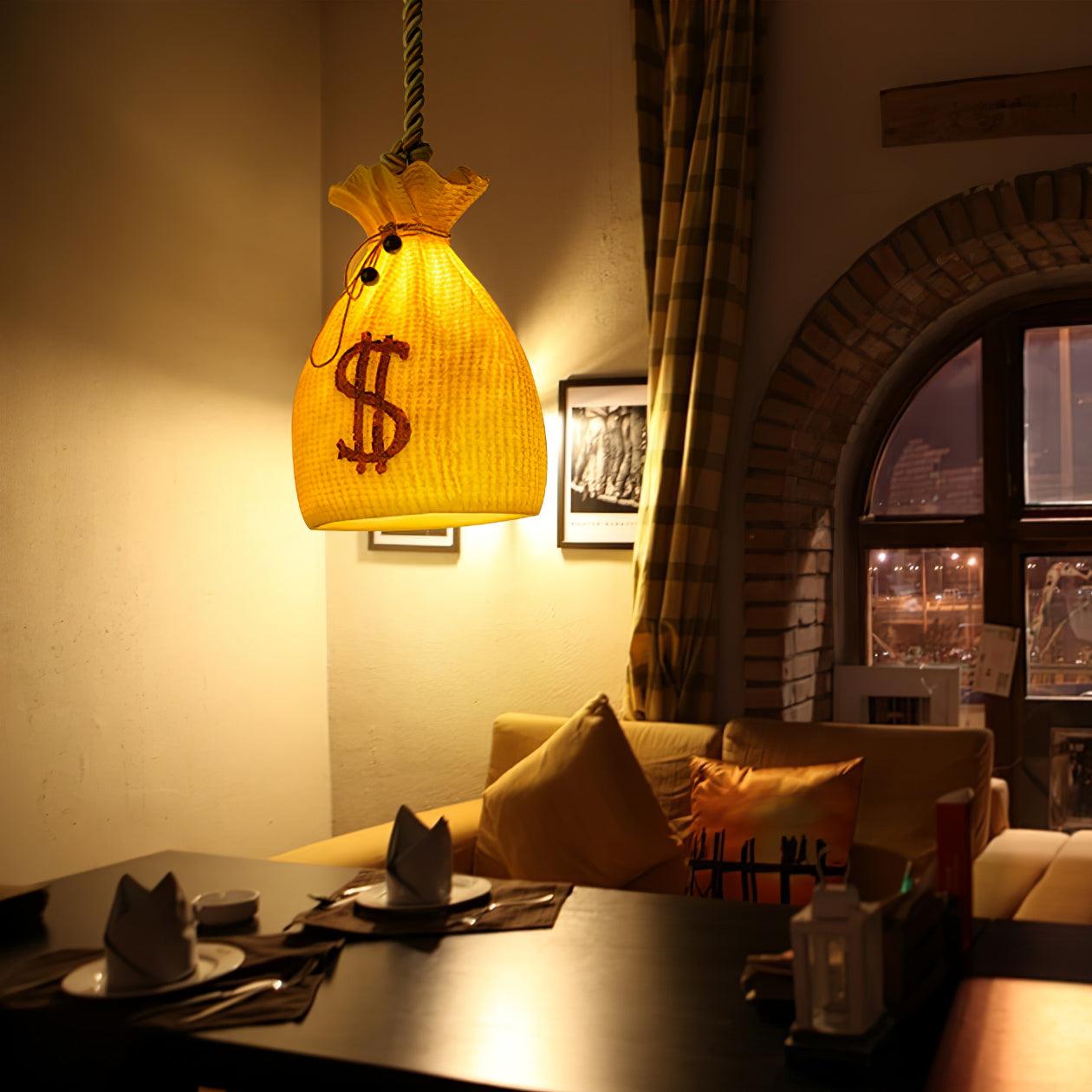 Prosperity Pouch Resin Pendant Lamp - Cueteks