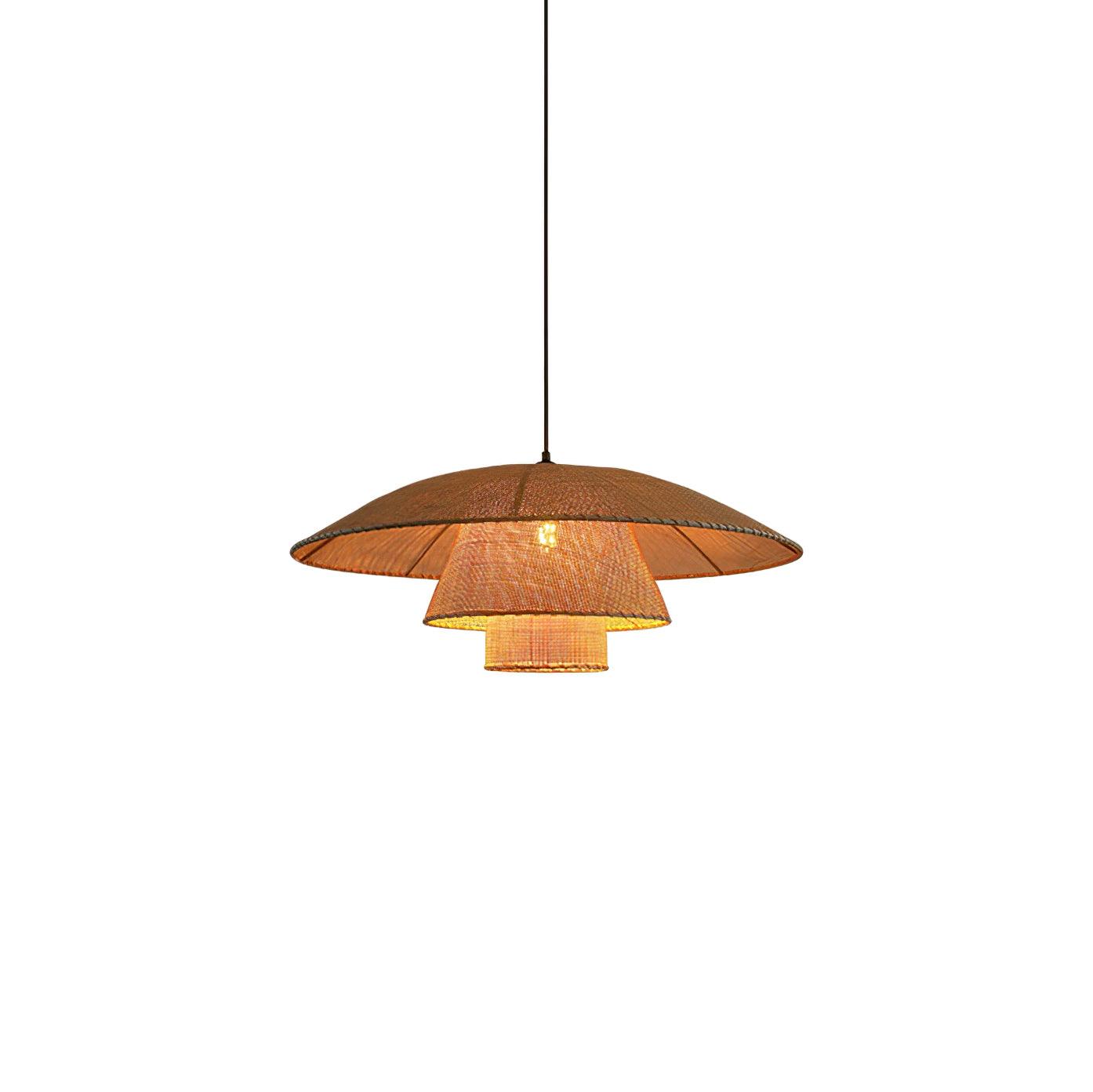 Hat Weave Rattan Pendant Lamp - Cueteks