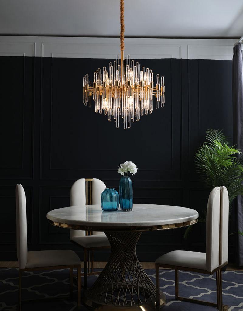 Vintage Antique Brass Chandelier - Cueteks