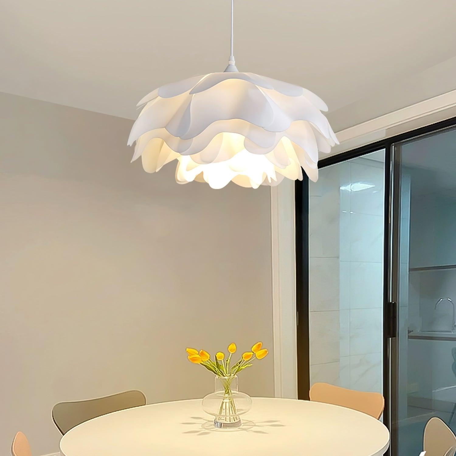 Flower Shaped White Pendant Lamp - Cueteks