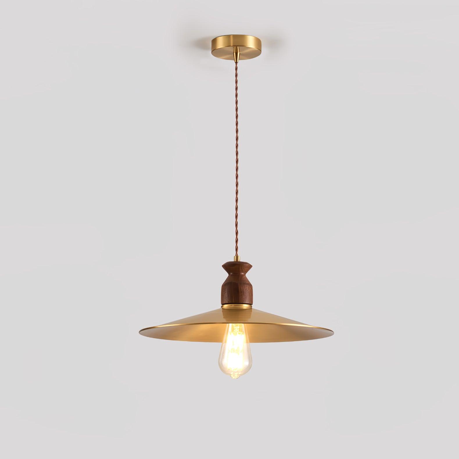 Brass Crest Pendant Light - Cueteks