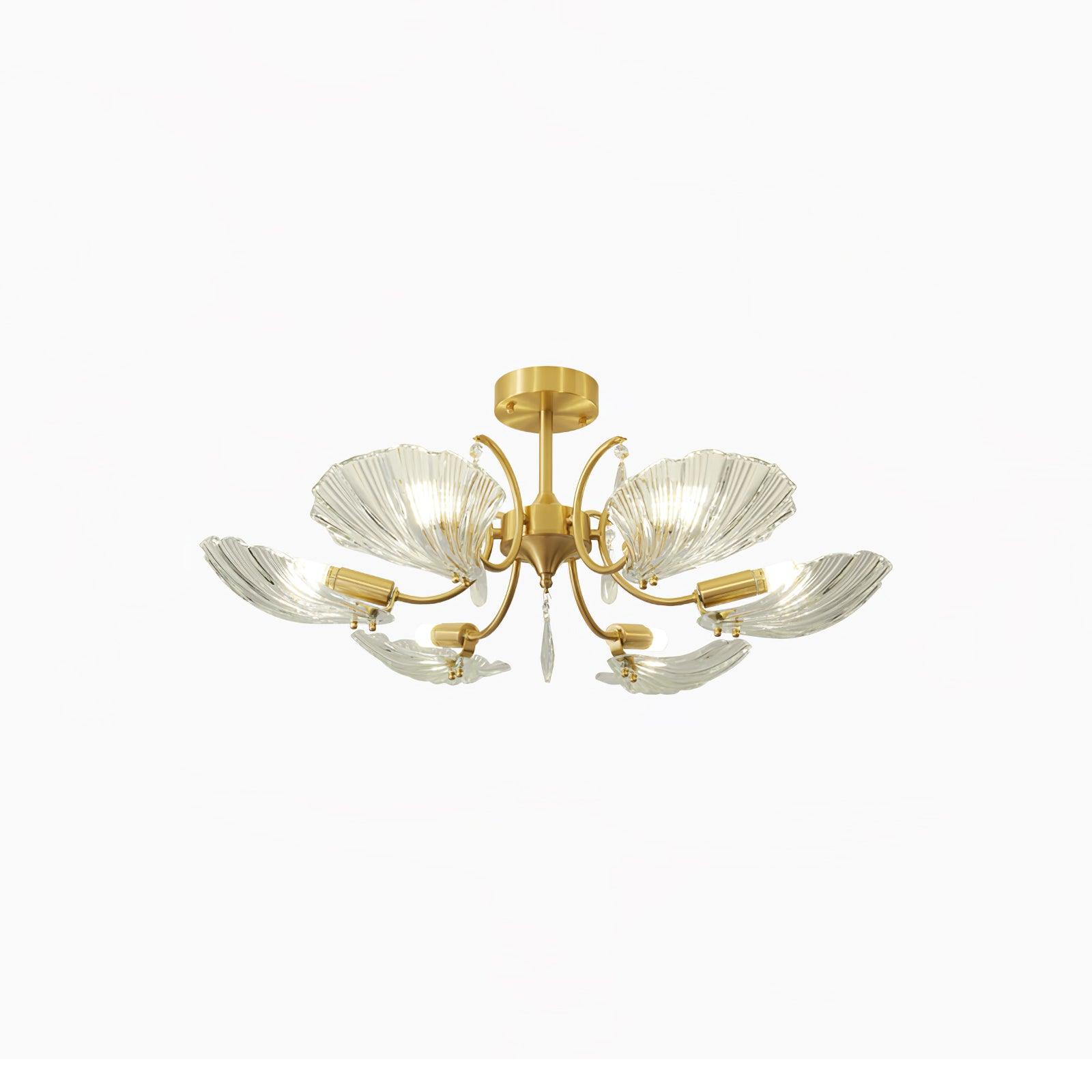 Shell Brass Ceiling Lamp - Cueteks