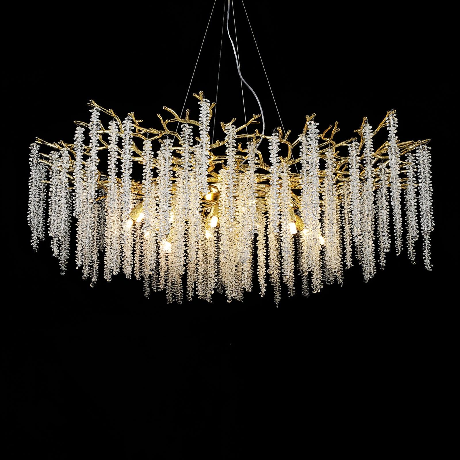 Wisteria Flower Crystal Chandelier - Cueteks