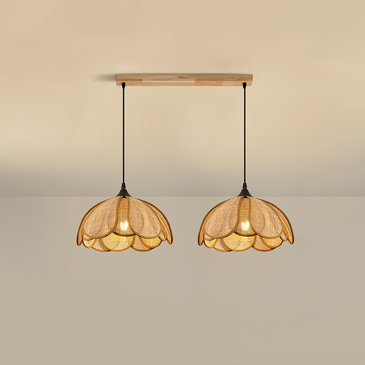 Bloom Rattan Pendant Lamp - Cueteks
