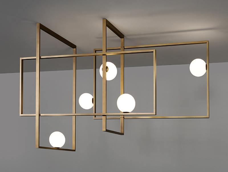 Mondrian Glass Ceiling Light - Cueteks