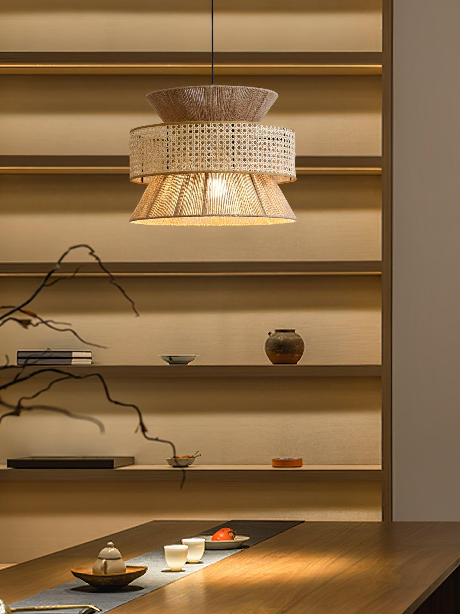 Rattan Bamboo Pendant Lamp - Cueteks