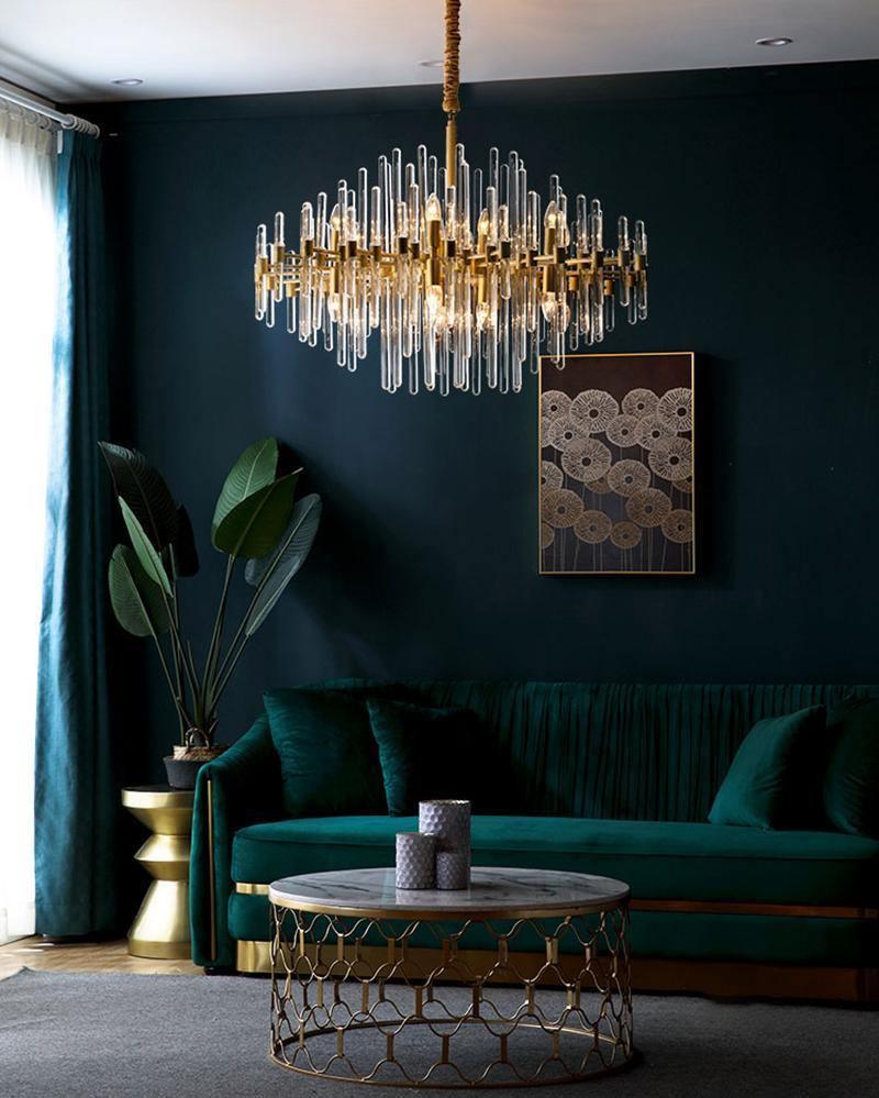 Vintage Antique Brass Chandelier - Cueteks