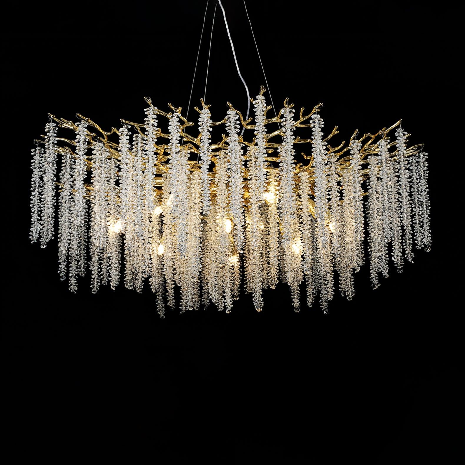 Wisteria Flower Crystal Chandelier - Cueteks