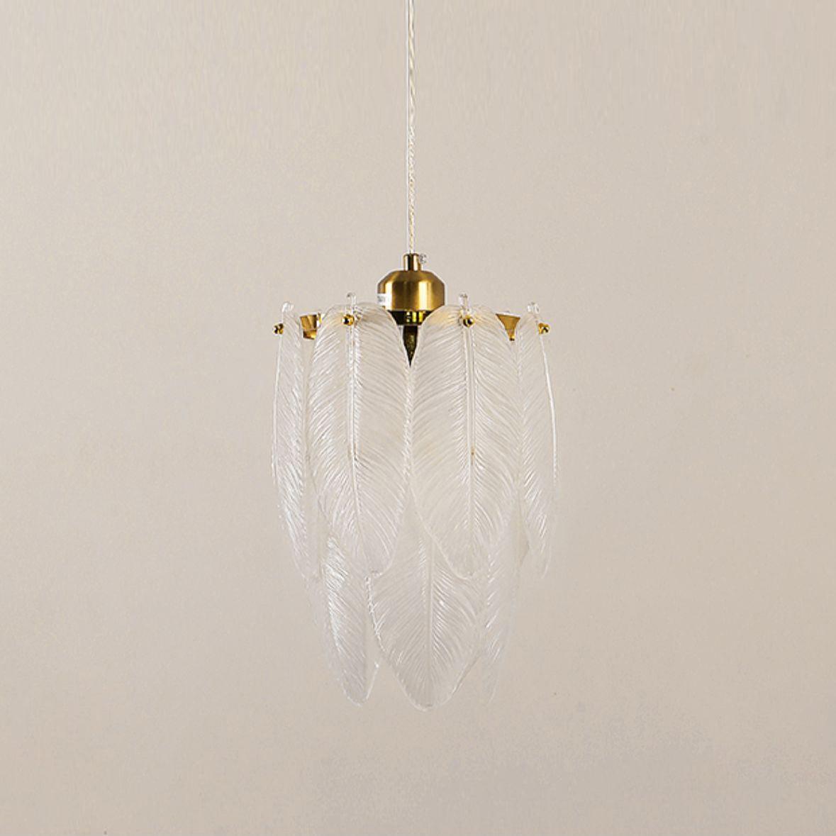Glass Feather Pendant Light - Cueteks