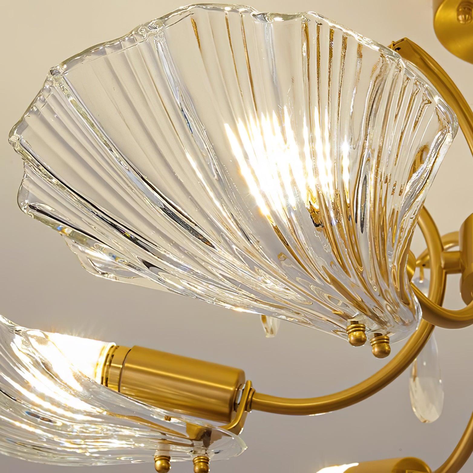 Shell Brass Ceiling Lamp - Cueteks