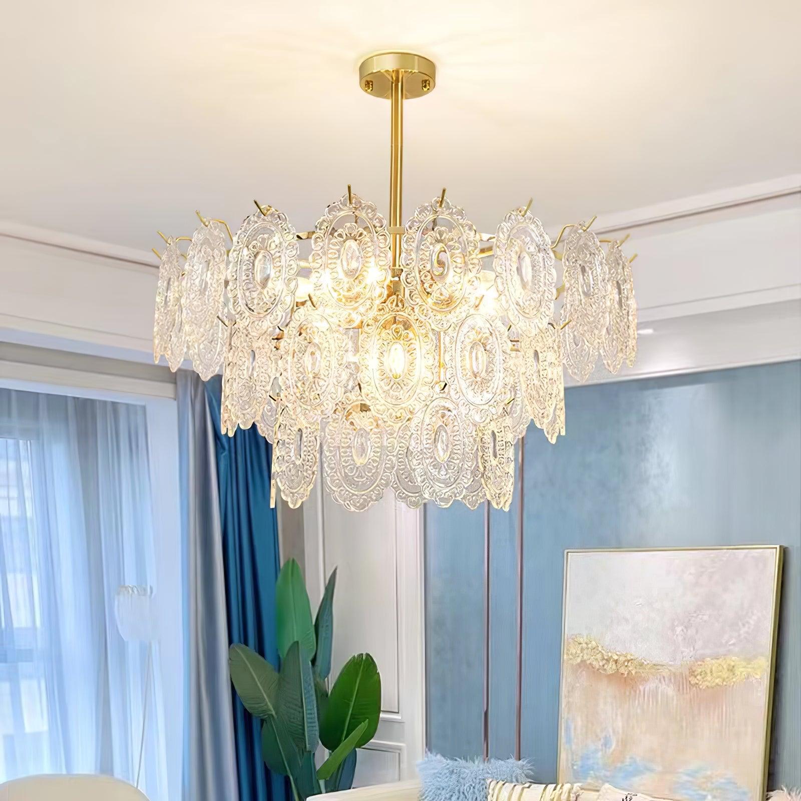 Wave Glass Chandelier - Cueteks
