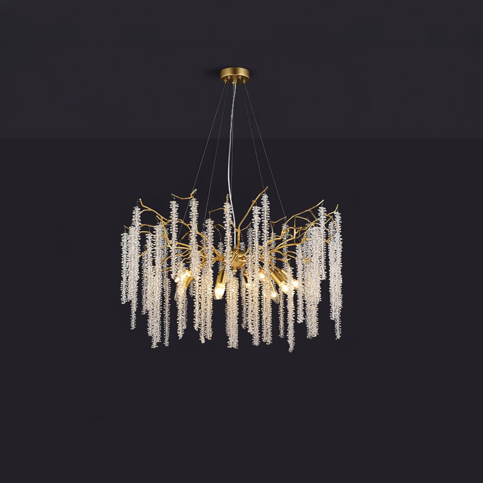 Wisteria Flower Crystal Chandelier - Cueteks