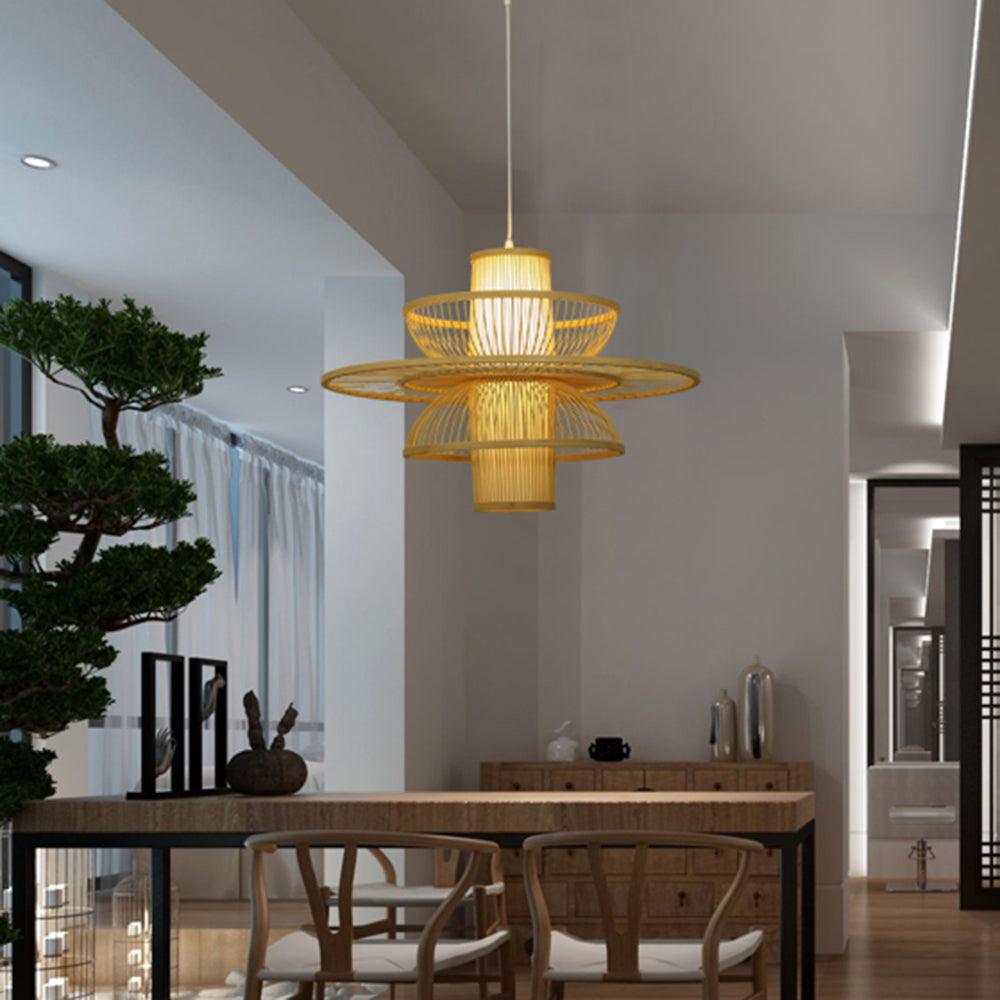 Handmade Sigyn Bamboo Pendant Lamp - Cueteks