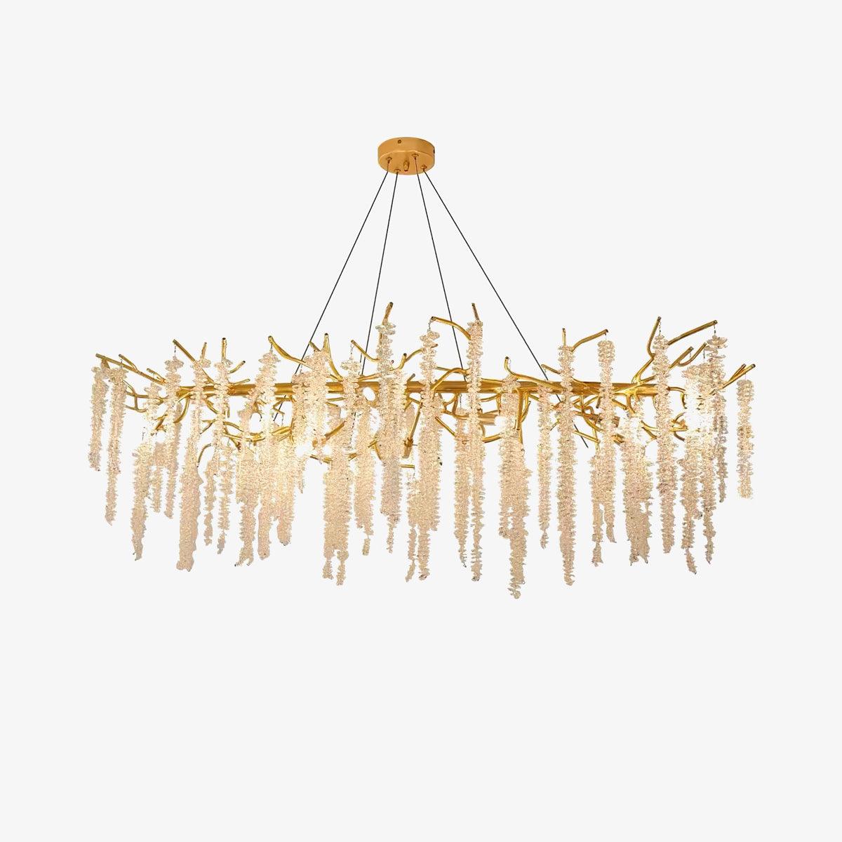 Wisteria Flower Crystal Chandelier - Cueteks