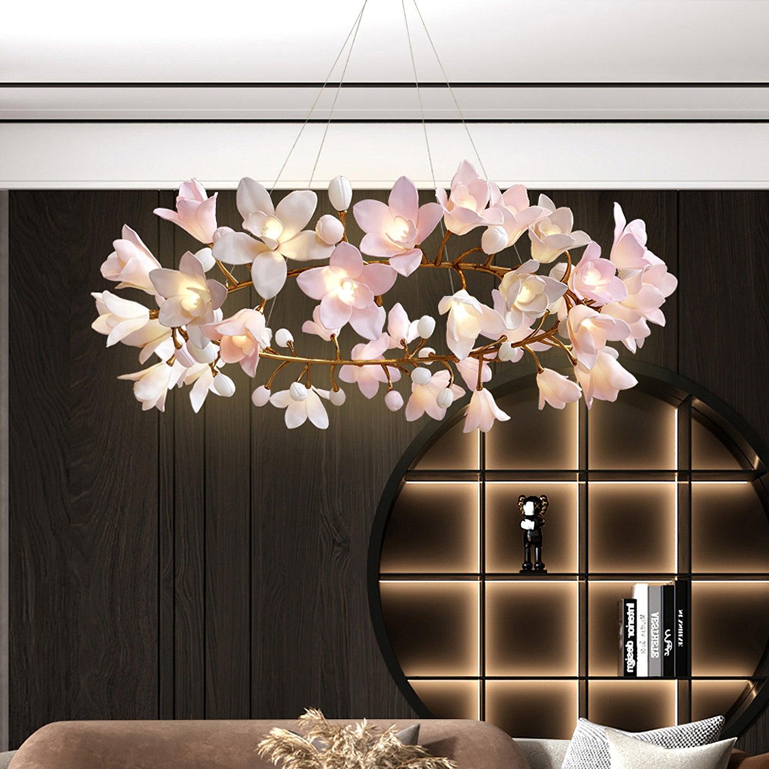 Circular Blossom Chandelier - Cueteks