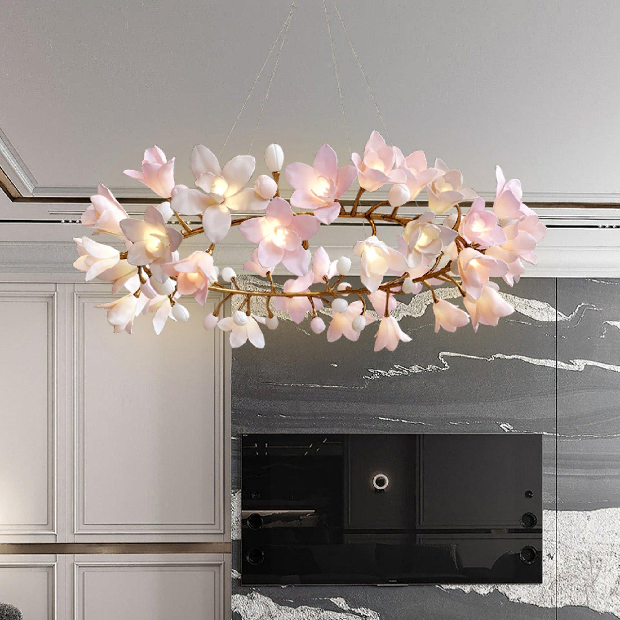 Circular Blossom Chandelier - Cueteks