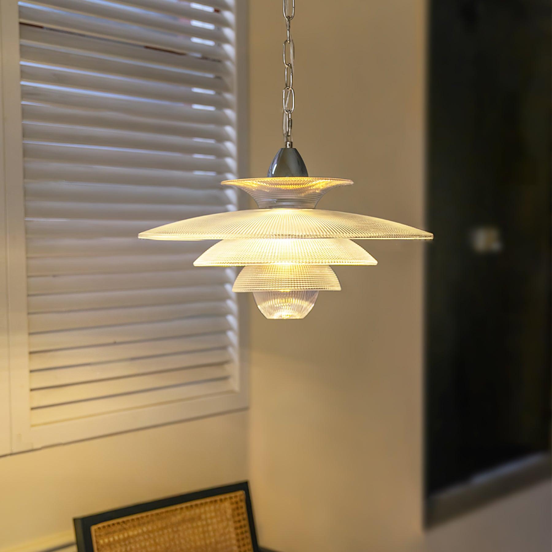 Grid Glass Pendant Light - Cueteks