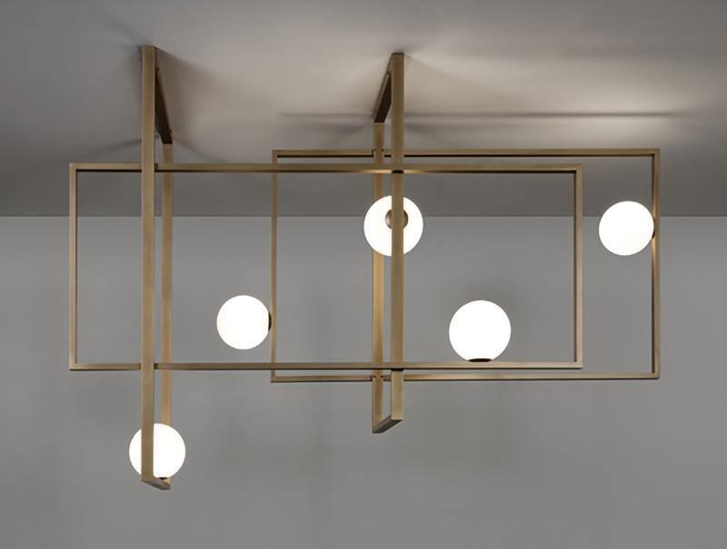 Mondrian Glass Ceiling Light - Cueteks