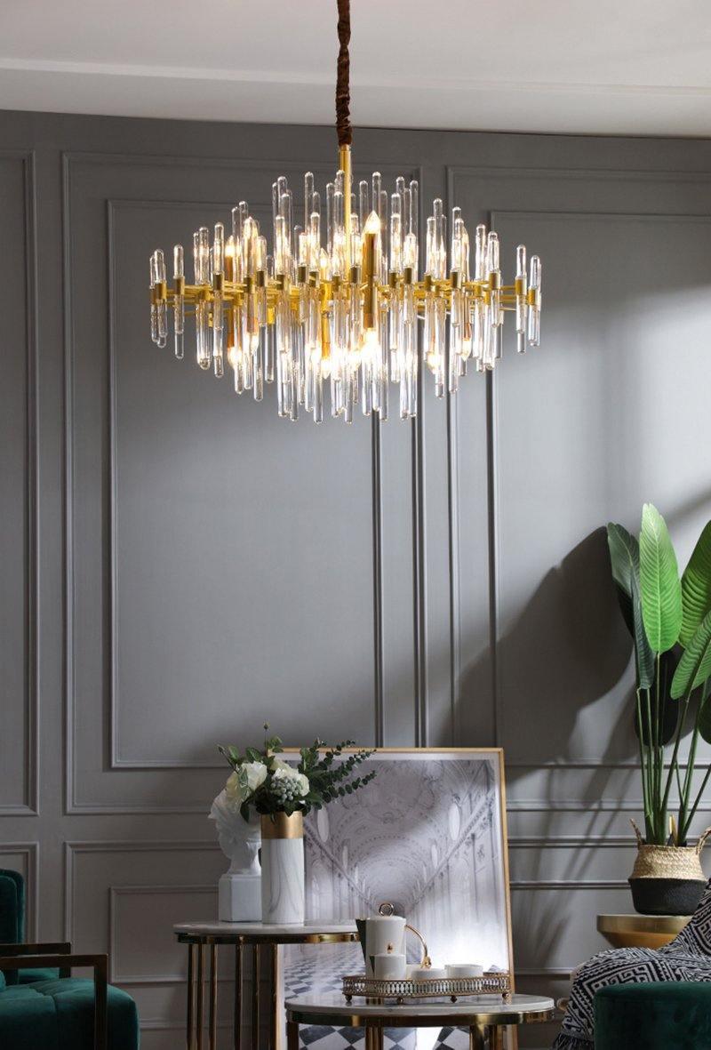 Vintage Antique Brass Chandelier - Cueteks