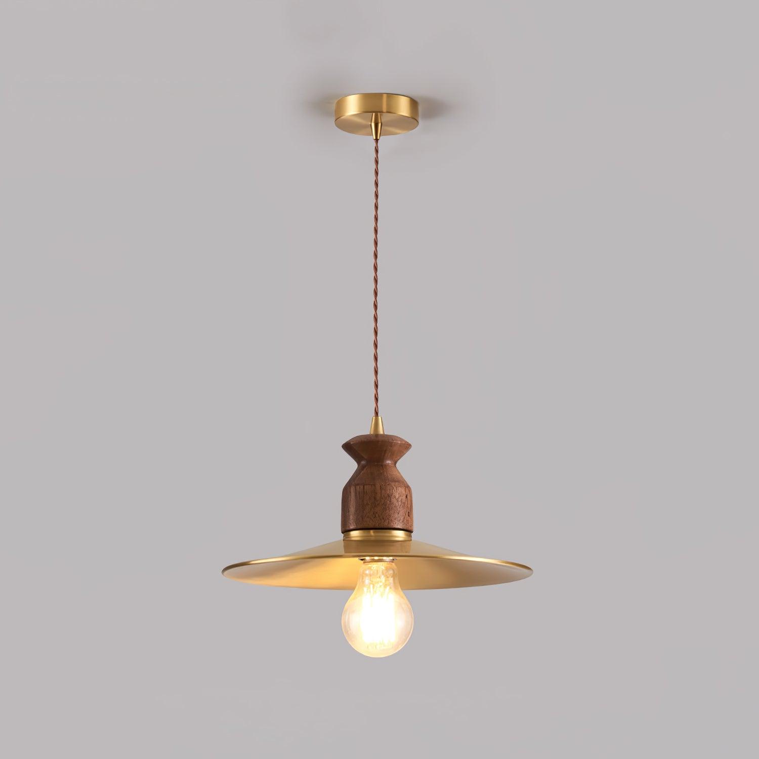 Brass Crest Pendant Light - Cueteks