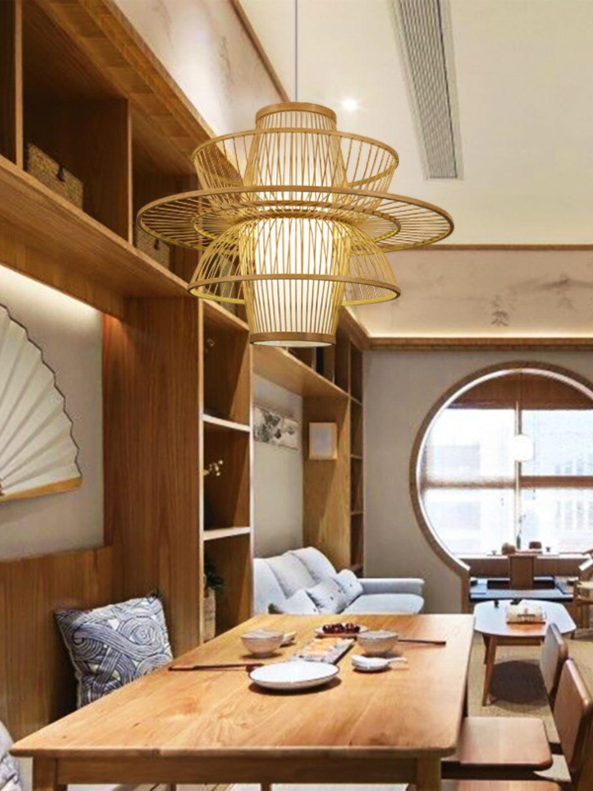 Handmade Sigyn Bamboo Pendant Lamp - Cueteks