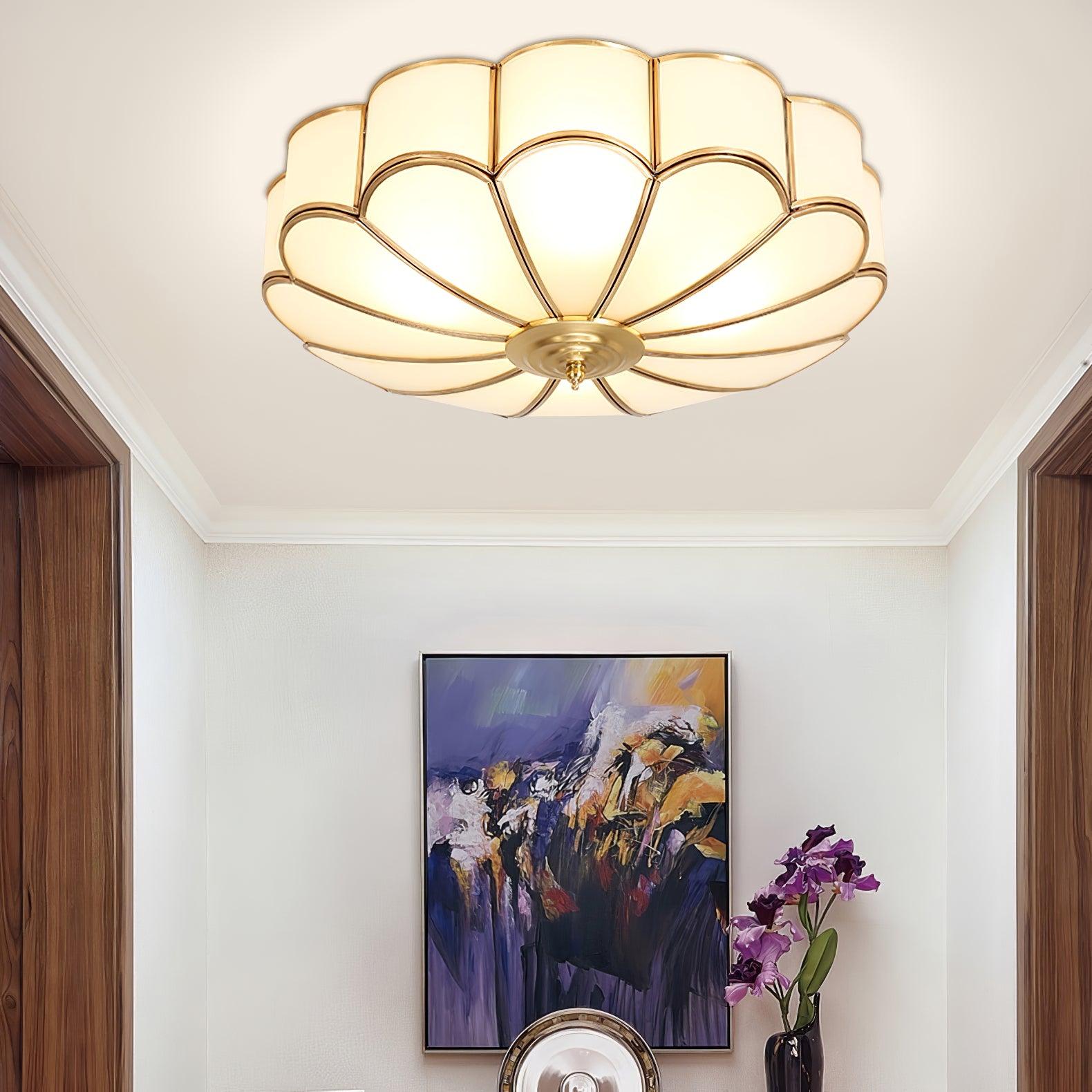 Flower Shape Glass Recessed Ceiling Light - Cueteks