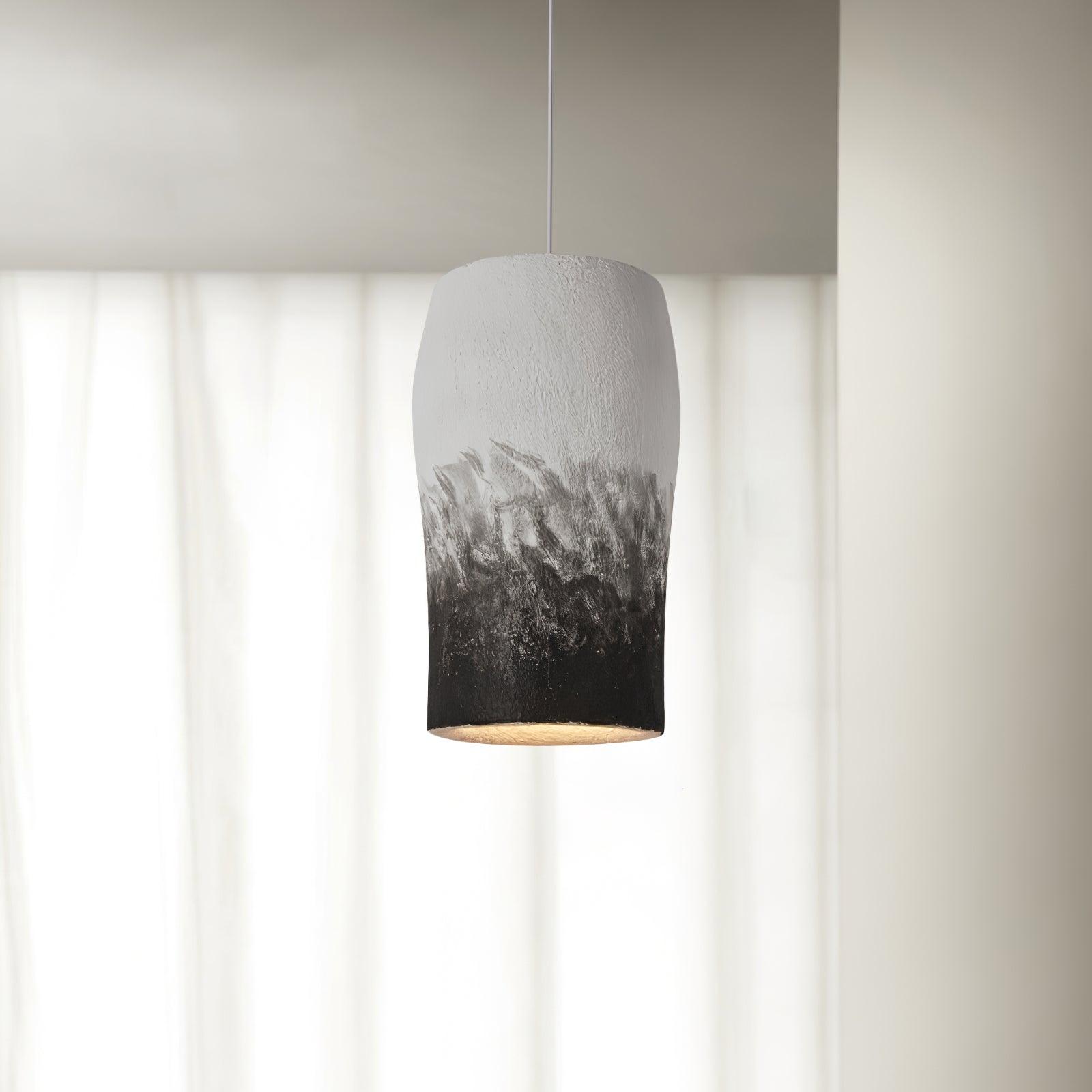 Tall Crust Thin shade against a light curtain