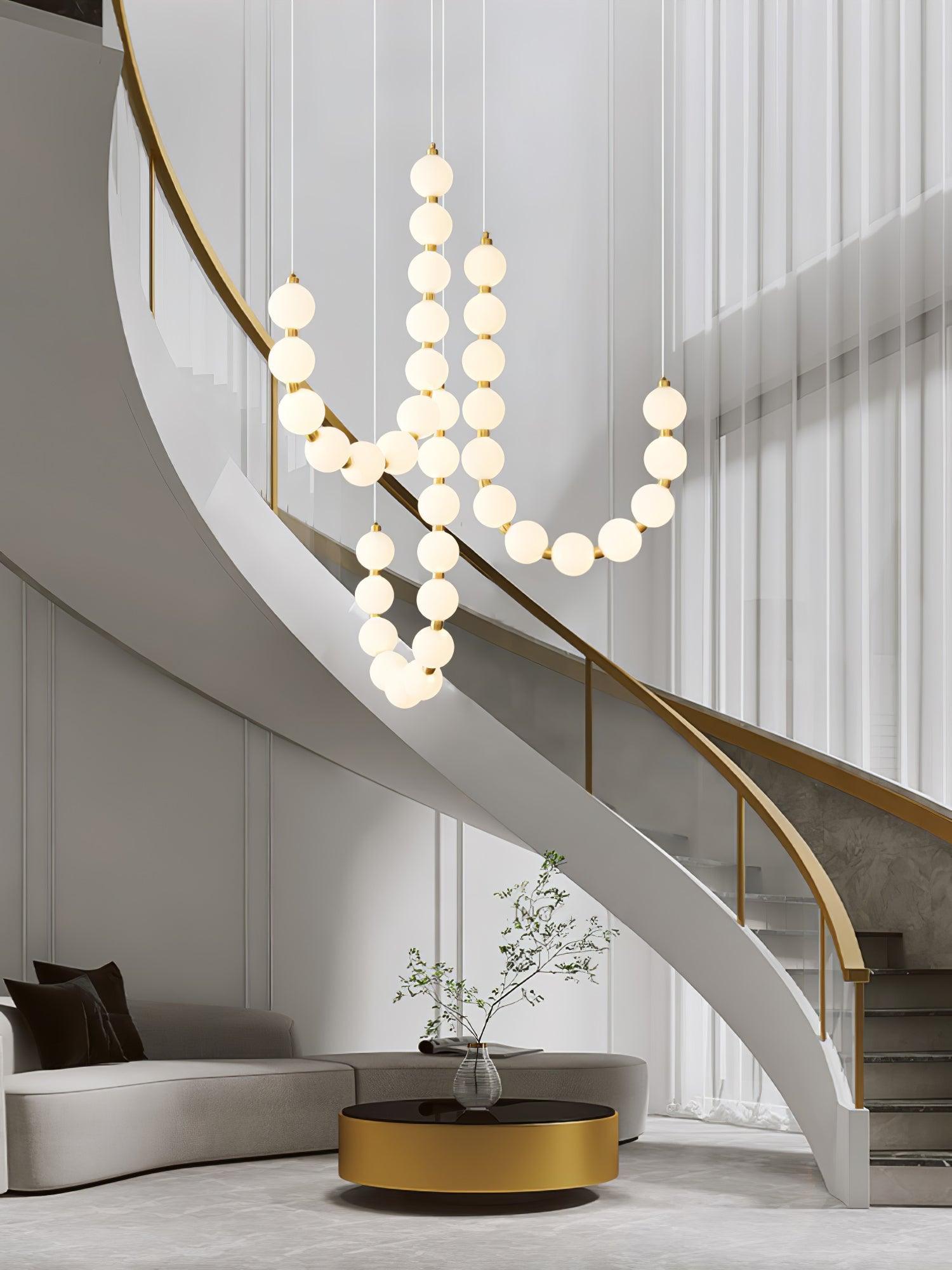 Acrylic Pearl Necklace Chandelier - Cueteks