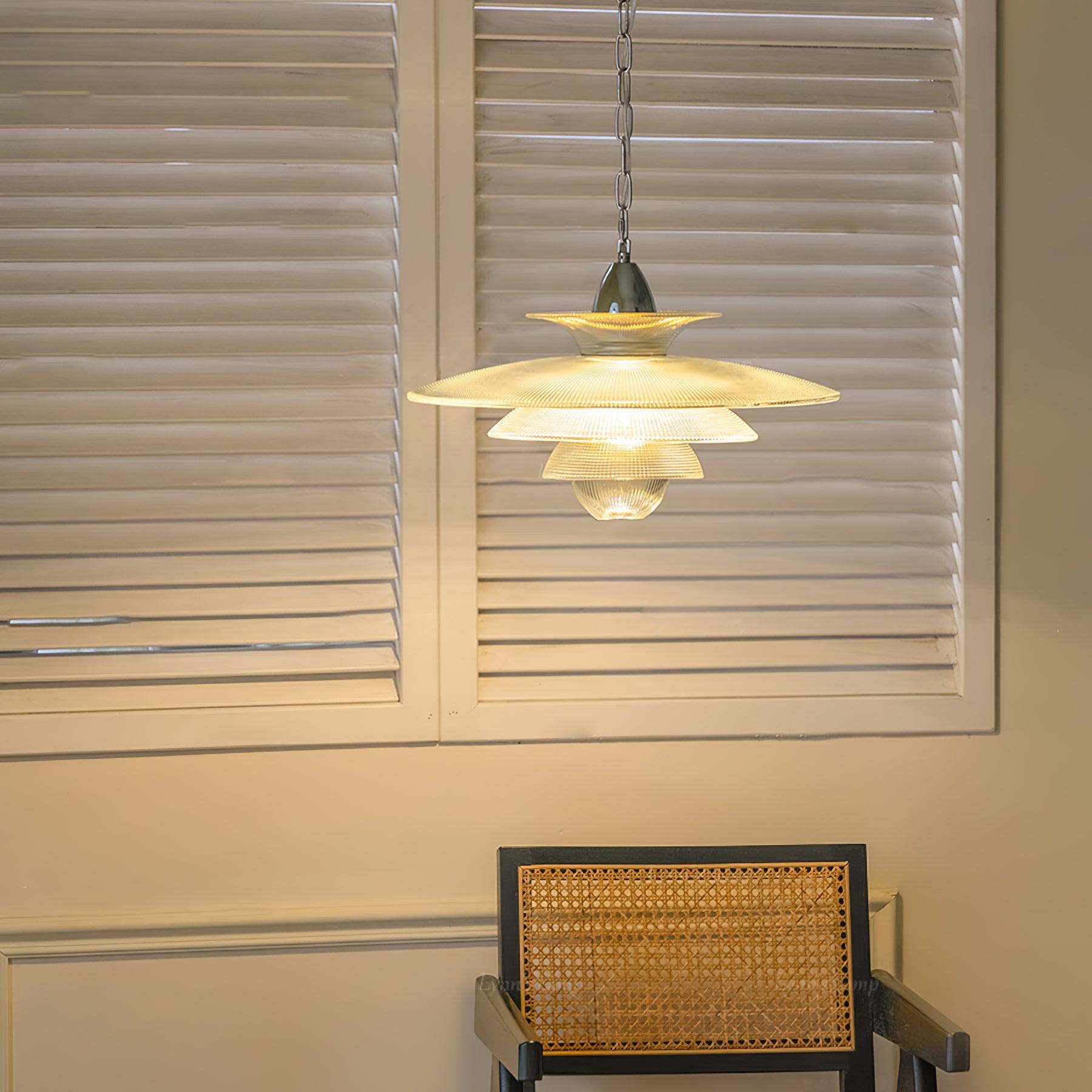 Grid Glass Pendant Light - Cueteks