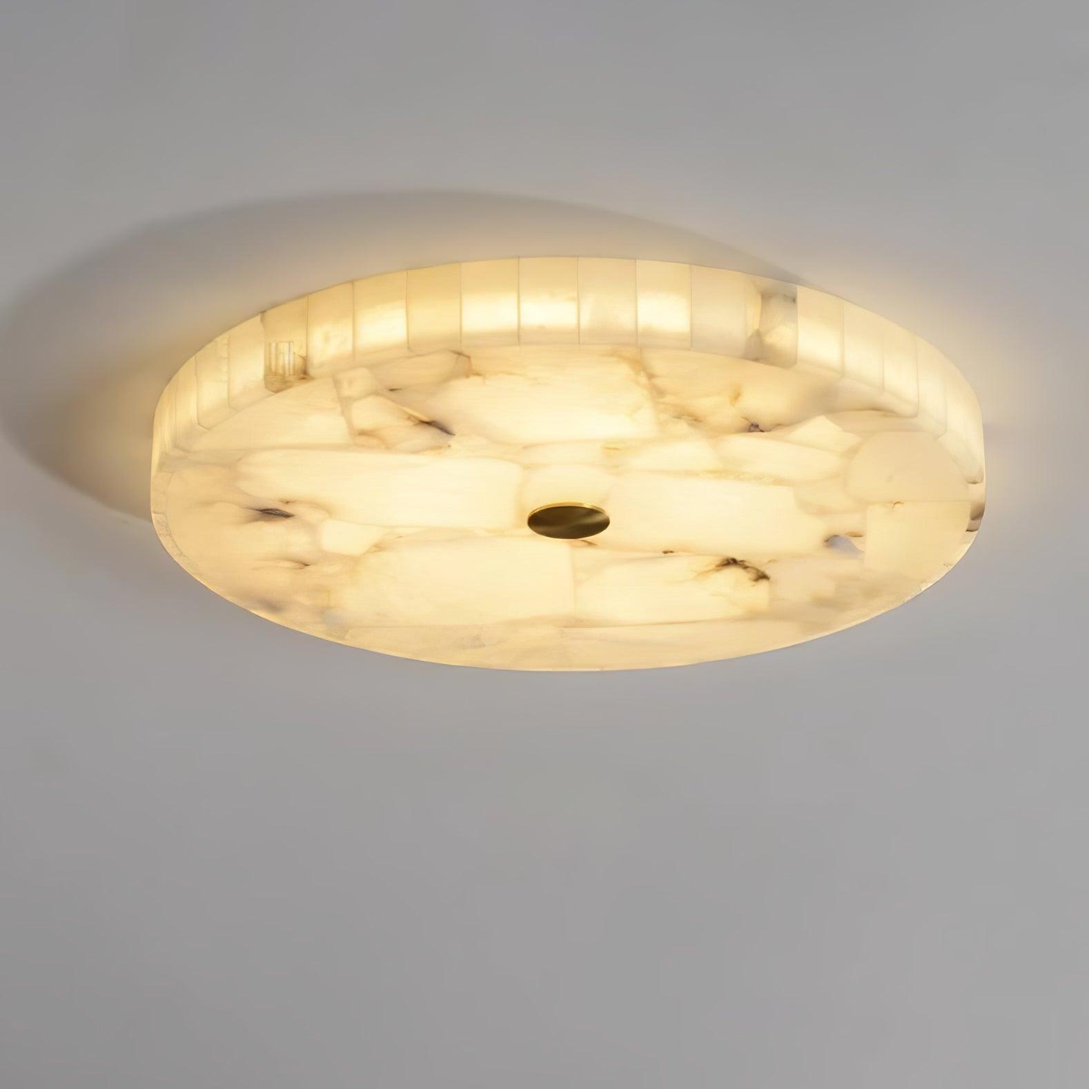Round Alabaster Ceiling Lamp - Cueteks