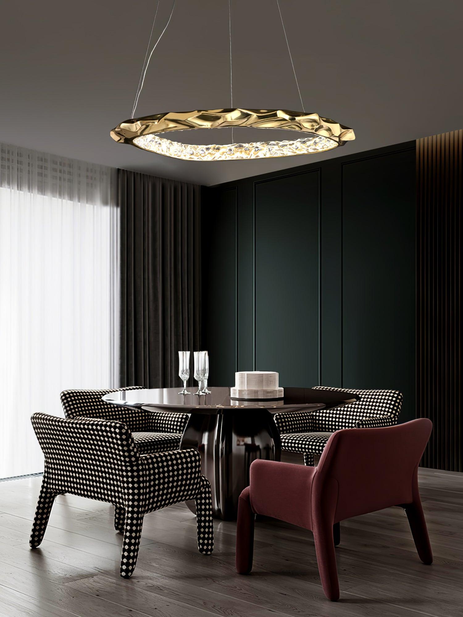 Resin Circlet Brass Pendant Lamp - Cueteks